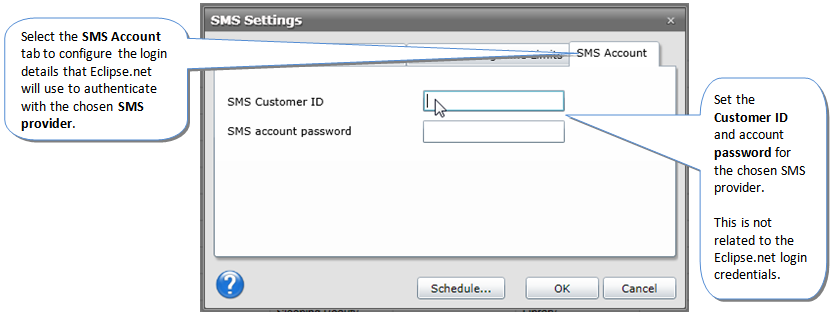SMS Settings